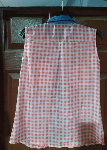 Kolsuz Kareli Düğmeli Kadın Gömlek - Görsel 2