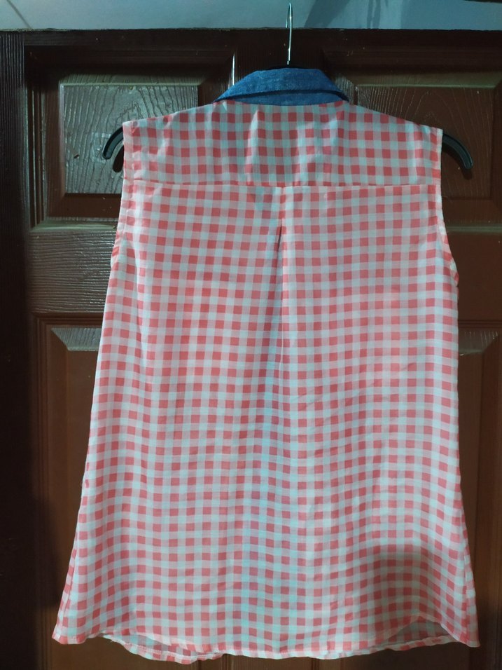 Kolsuz Kareli Düğmeli Kadın Gömlek - Görsel 2