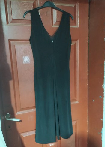 siyah payetli parlak şık drapeli elbise - Görsel 3