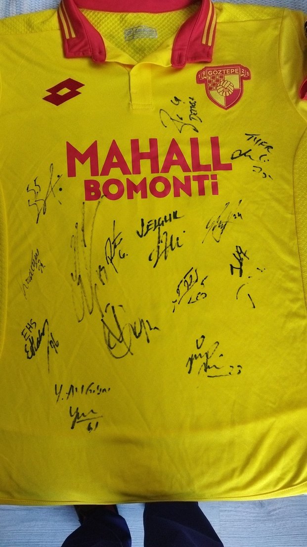 Sarı tüm takım İmzalı Spor deplasman Forması - Görsel 3