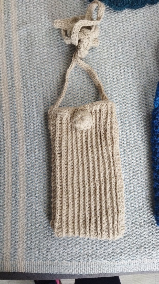 Renkli Nakışlı Örgü Bohem Çapraz telefonluk Çanta - Görsel 5