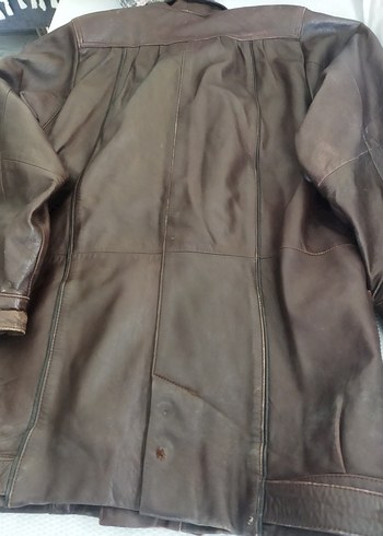 Kahverengi hakiki Deri Kadın Ceket - Görsel 2