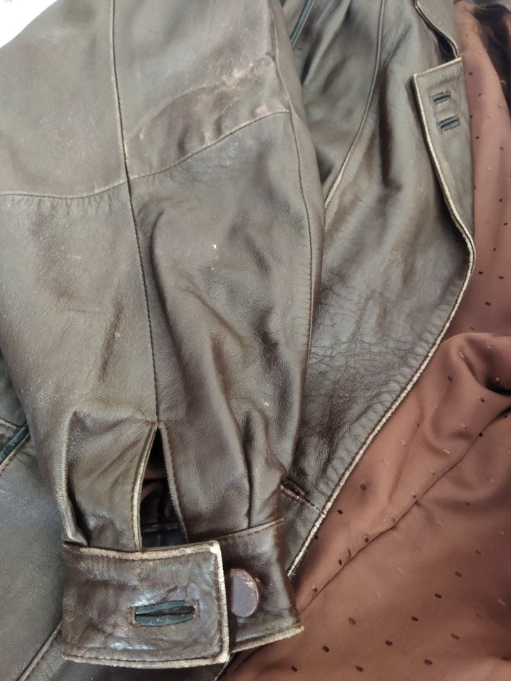 Kahverengi hakiki Deri Kadın Ceket - Görsel 5