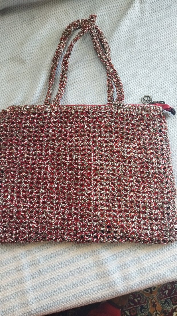 Bordo Örgü Kadın Çanta - Görsel 3