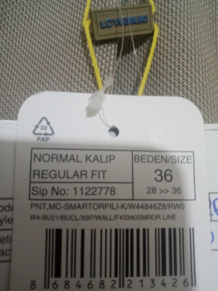 Bej Erkek Ofis Pantolonu Regular Fit - Görsel 2