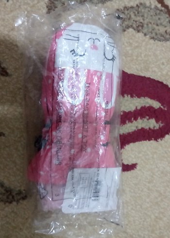 Kız Çocuk Pembe Baskılı Polar Eldiven - Görsel 3