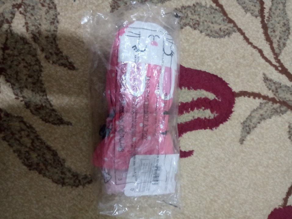 Kız Çocuk Pembe Baskılı Polar Eldiven - Görsel 3