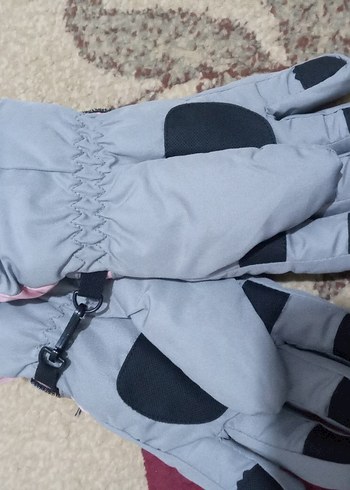 Kız Çocuk Gri Tokalı Eldiven - Görsel 2