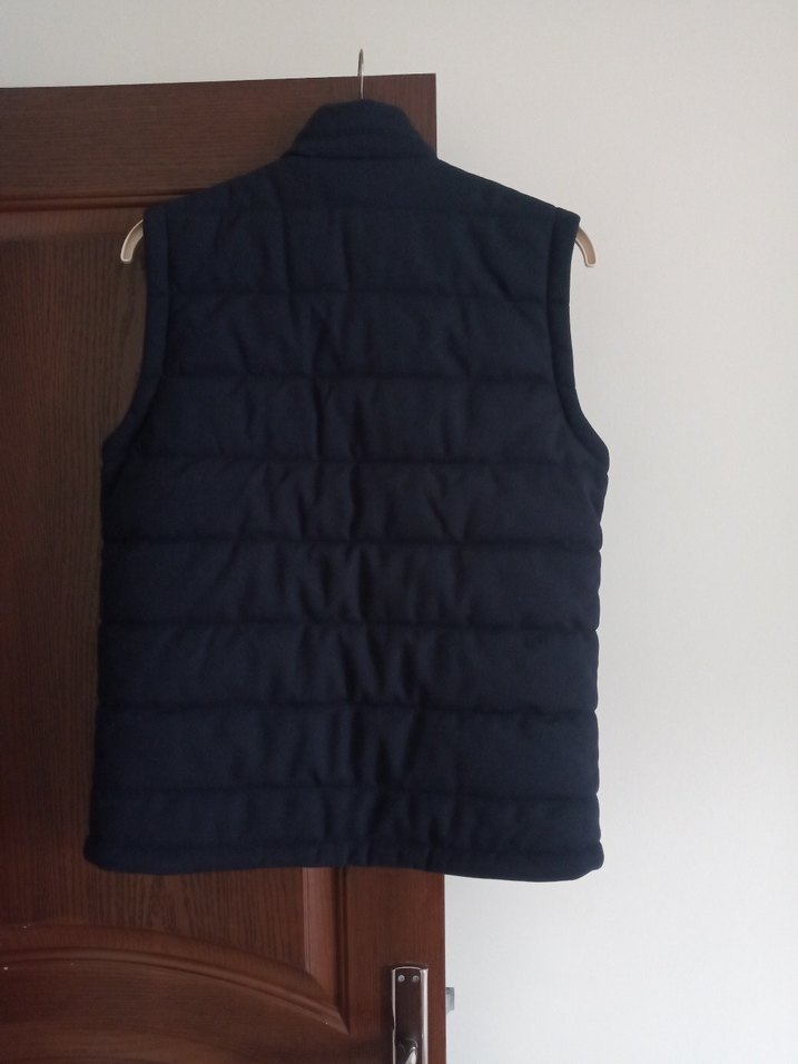 Siyah Fermuarlı Dik Yaka Erkek Yelek - Görsel 2