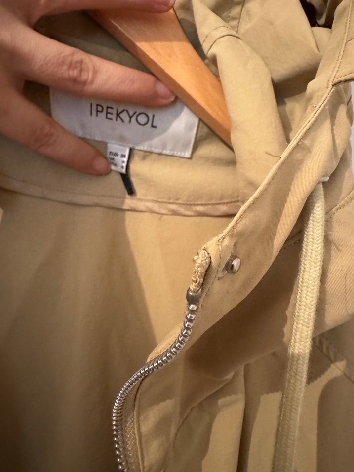 Bej Midi Kadın Yağmurluk - Görsel 5