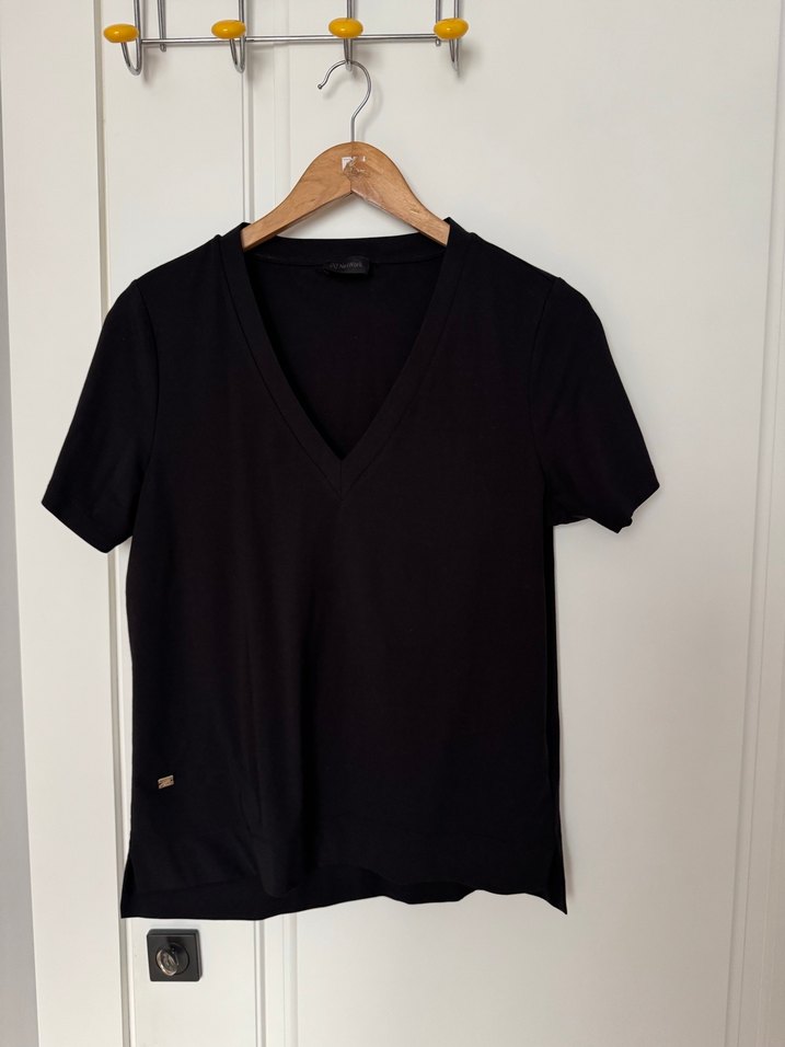 Siyah Kadın Hamile Kısa Kollu Tişört - Görsel 3