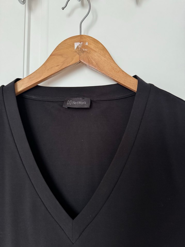 Siyah Kadın Hamile Kısa Kollu Tişört - Görsel 2