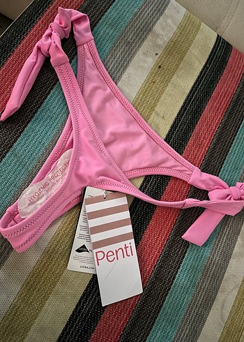 Penti etiketli Pembe Bağcıklı Bikini Altı - Görsel 2