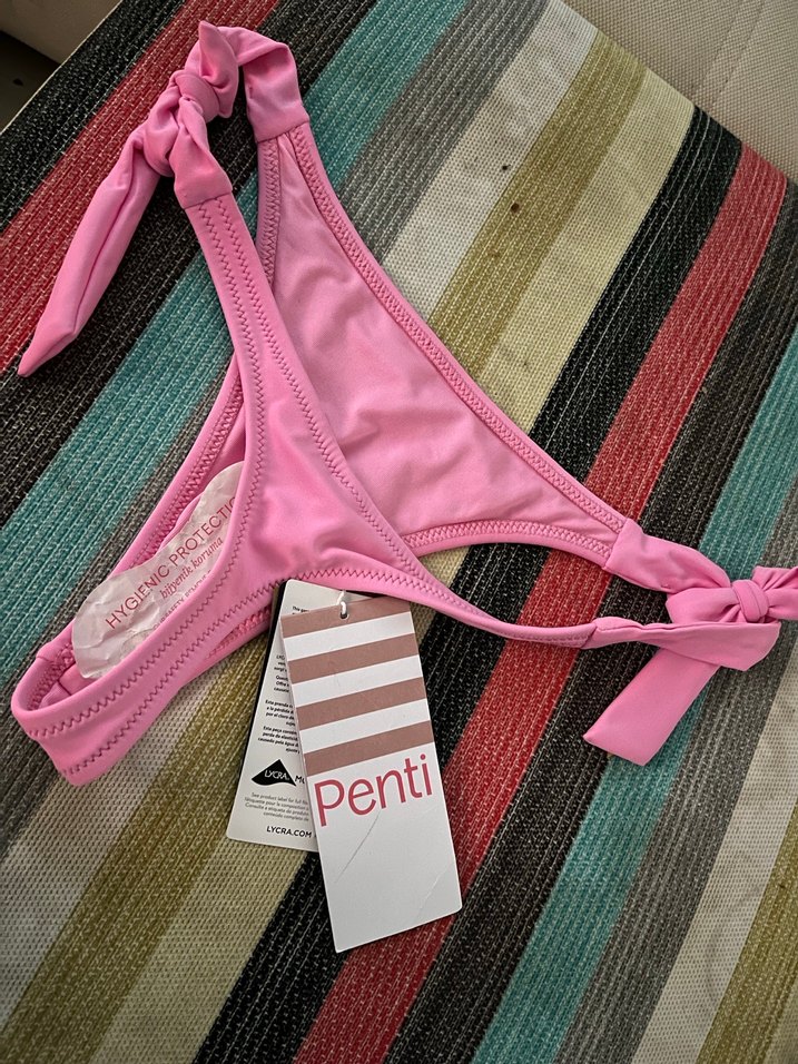 Penti etiketli Pembe Bağcıklı Bikini Altı - Görsel 2