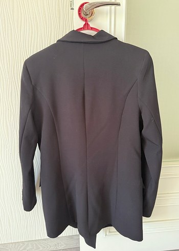Düğmeli siyah Kadın Blazer Ceket - Görsel 4