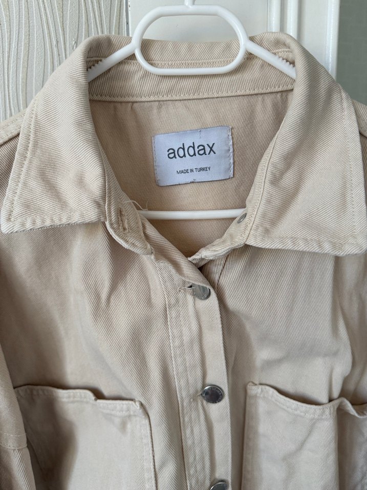 Addax Bej Düğmeli Keten Gömlek - Görsel 2