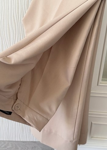 Bej Kadın Kumaş Pantolon Normal Kesim - Görsel 4