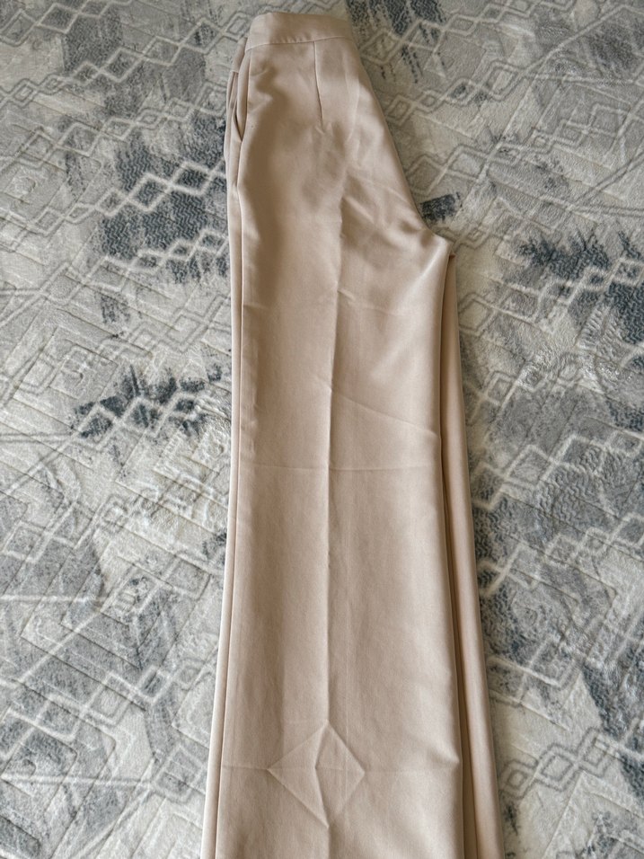 Bej Kadın Kumaş Pantolon Normal Kesim - Görsel 3