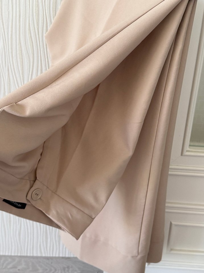 Bej Kadın Kumaş Pantolon Normal Kesim - Görsel 4