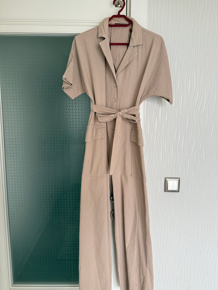 Bej Kemerli Kadın Uzun Tulum - Görsel 2