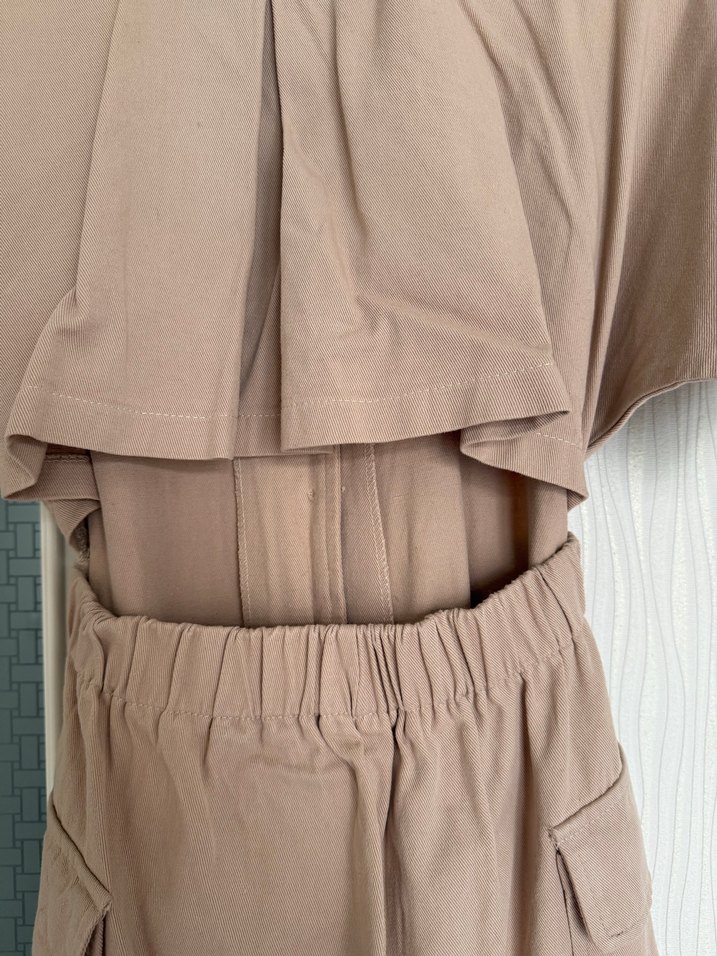 Bej Kemerli Kadın Uzun Tulum - Görsel 4