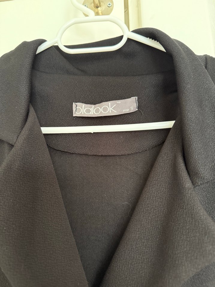 Kadın Siyah Kruvaze Yaka Uzun Kollu Tulum - Görsel 3