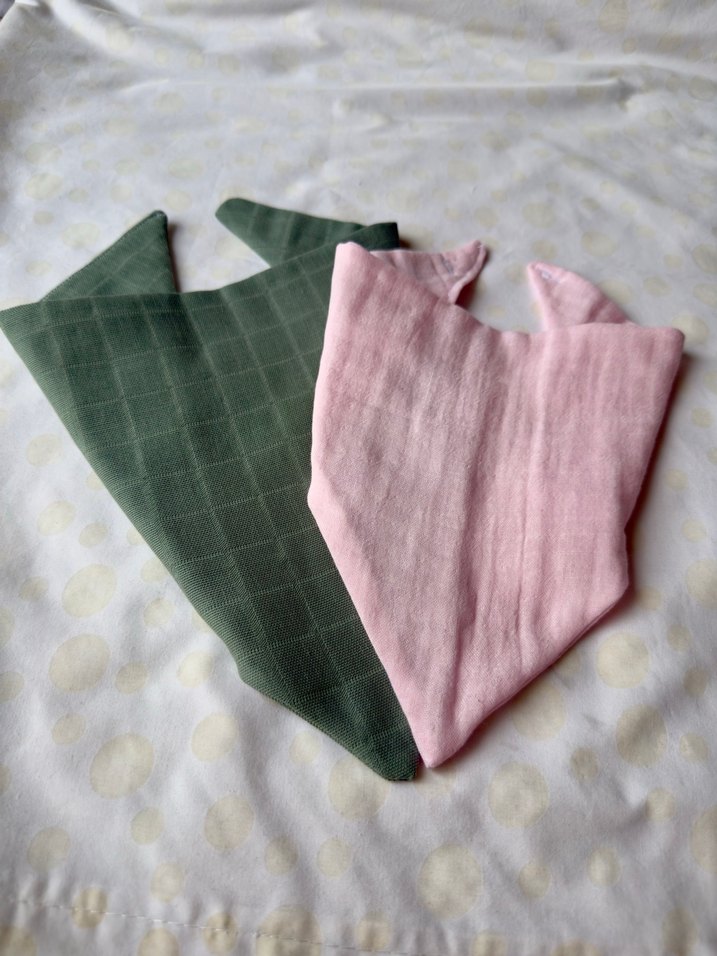 Muslin bebek yakalık,önlük (çıtçıtlı) ikili fiyat - Görsel 2