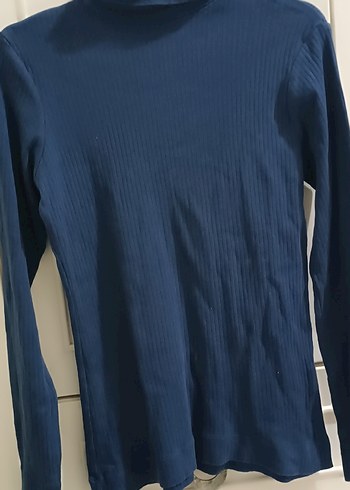 Kadın Lacivert Pilili Boğazlı Triko - Görsel 3