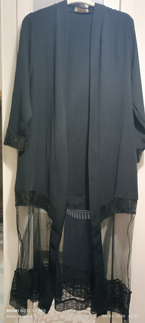 Uzun Siyah Gotik Kadın abaya - Görsel 2