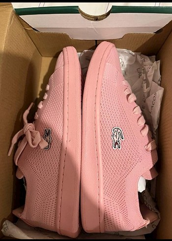 Lacoste Pembe Bağcıklı Kadın Spor Ayakkabı - Görsel 5
