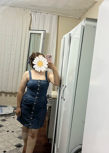 Levis Koyu Mavi Denim Mini Elbise