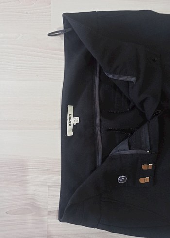 Siyah Midi Kumaş Kadın Pantolon - Görsel 2