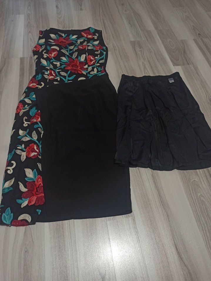 Nakışlı Bohem Mini Kalem Elbise - Görsel 4