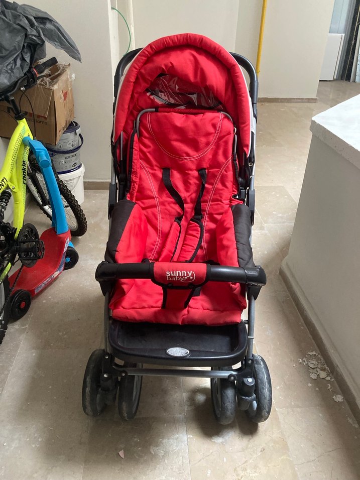 Sunny Baby Kırmızı-Gri Bebek Arabası - Görsel 5