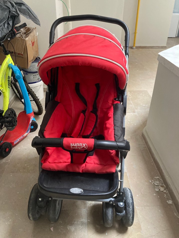 Sunny Baby Kırmızı-Gri Bebek Arabası - Görsel 4