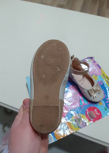 Beyaz Fiyonklu Kız Çocuk Babet - Görsel 2