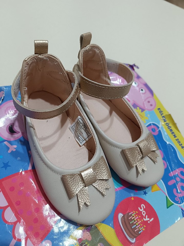 Beyaz Fiyonklu Kız Çocuk Babet - Görsel 3