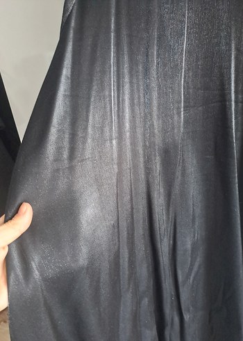 Siyah Uzun Kollu Uzun Kadın Elbise - Görsel 2