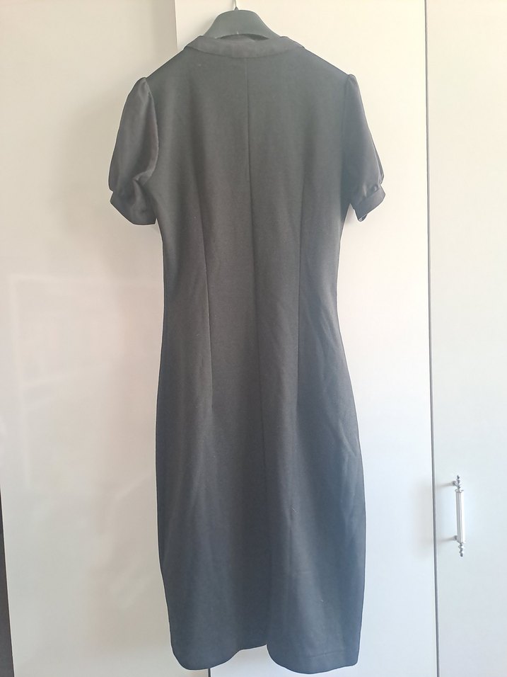 Kadın Siyah Midi Gotik Elbise - Görsel 5