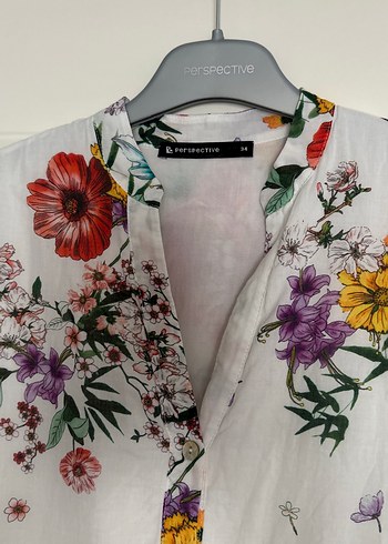 Çiçek Desenli Uzun Kollu Bohem Mini Elbise - Görsel 2