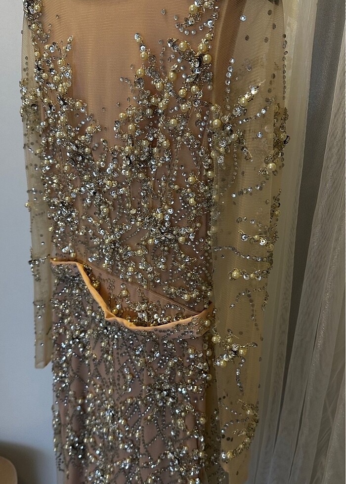 Taş işlemeli abiye - Görsel 2