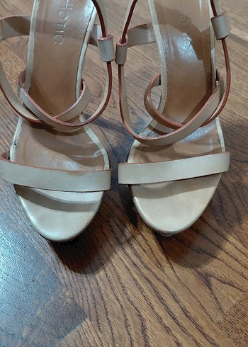 hotiç bej Stiletto Topuklu Kadın Sandalet - Görsel 2