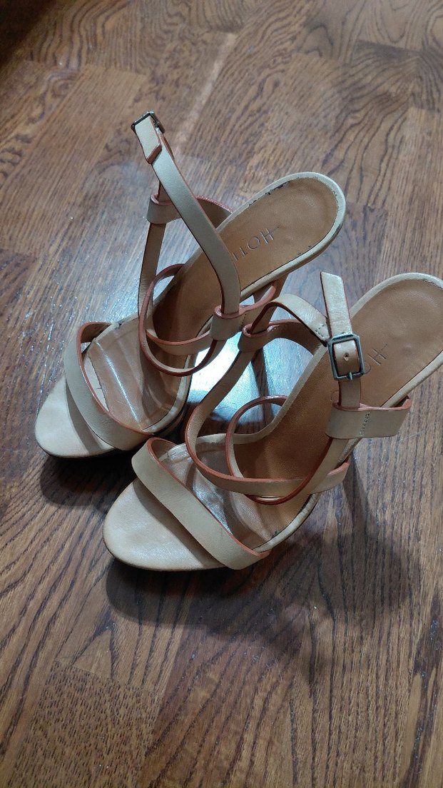 hotiç bej Stiletto Topuklu Kadın Sandalet - Görsel 3