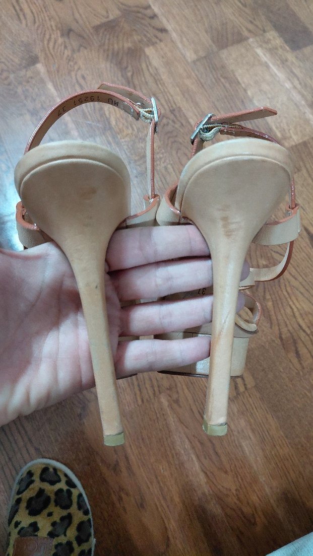 hotiç bej Stiletto Topuklu Kadın Sandalet - Görsel 4