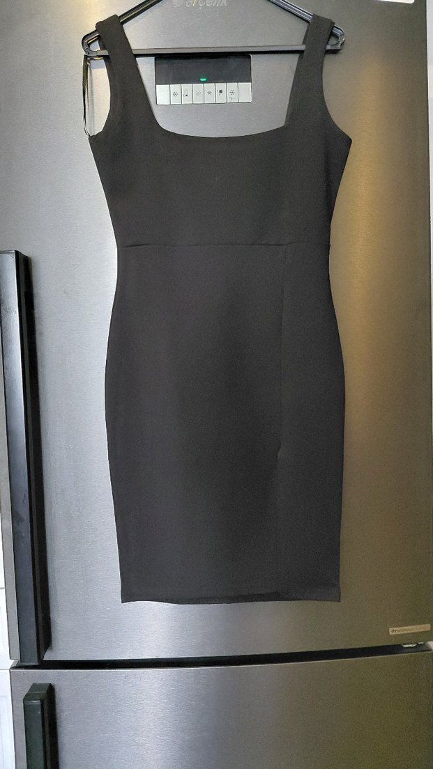 missguided Siyah V Yaka Midi Kadın Elbise - Görsel 2