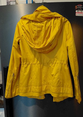 zara 
Sarı Fermuarlı Midi Kadın Ceket - Görsel 2