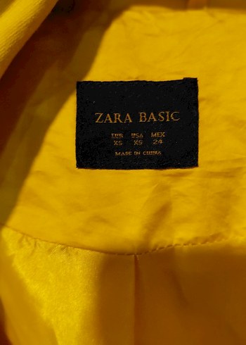 zara 
Sarı Fermuarlı Midi Kadın Ceket - Görsel 3