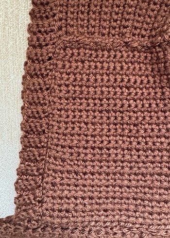 Kahverengi El Örgüsü Kadın Bere / Bonnet / Balaklava - Görsel 2