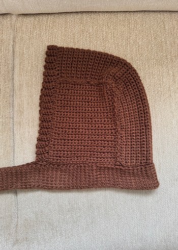 Kahverengi El Örgüsü Kadın Bere / Bonnet / Balaklava - Görsel 4