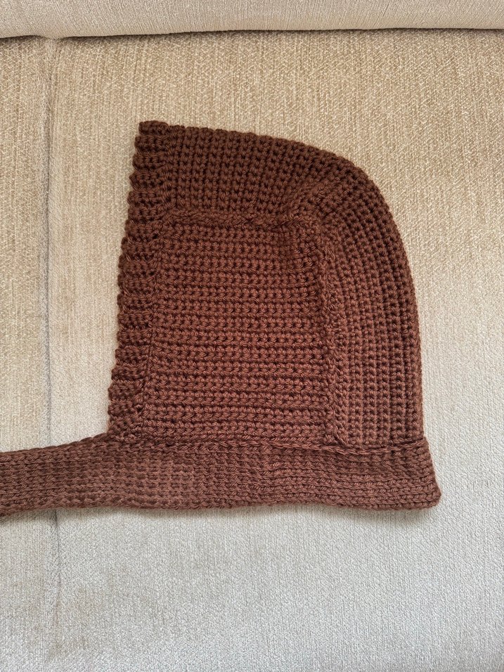 Kahverengi El Örgüsü Kadın Bere / Bonnet / Balaklava - Görsel 4